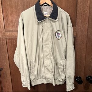 Men's Beige Olympic Logo Jacket - U.S. Olympic Sixth Ring